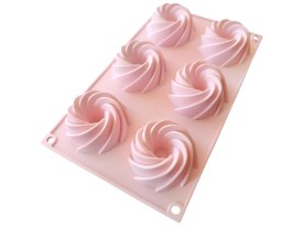 Molde silicona 6 remolinos